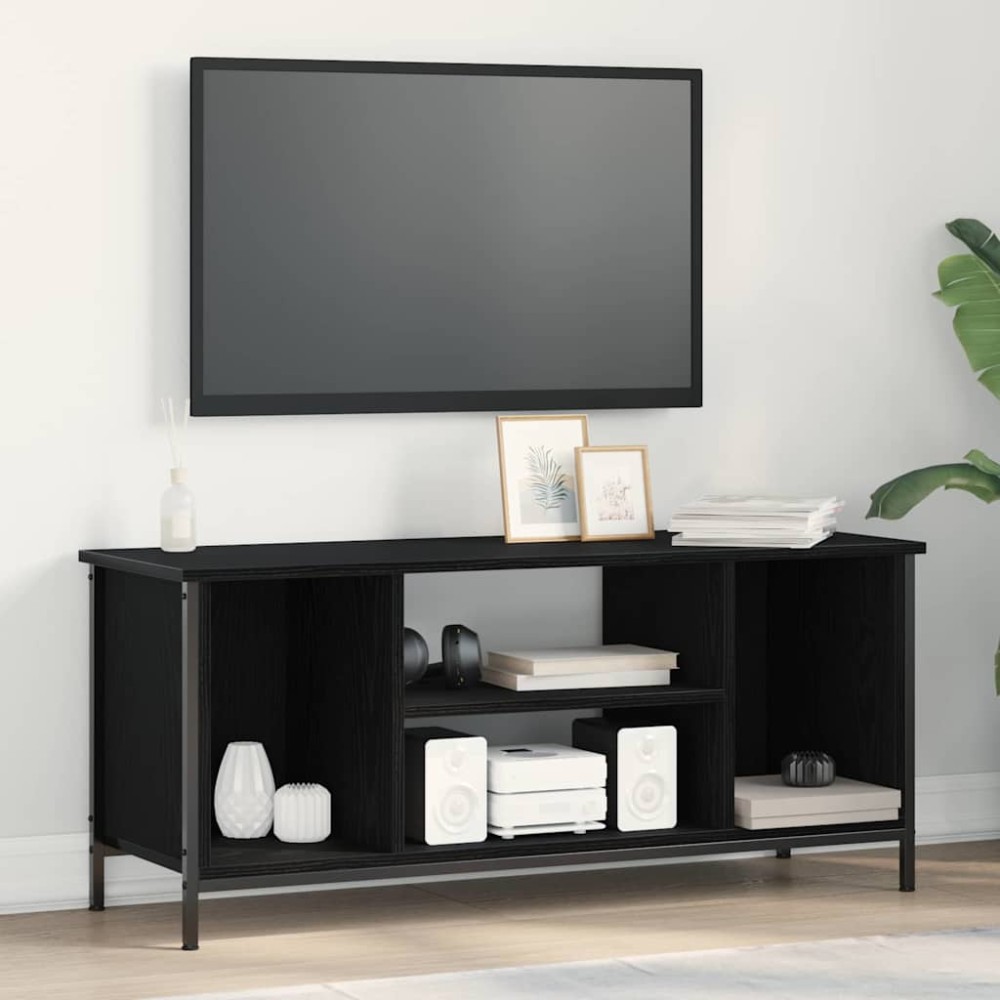 vidaXL Ντουλάπι TV 102x35x45cm Μαύρη Οξυά Επεξεργασμένο Ξύλο