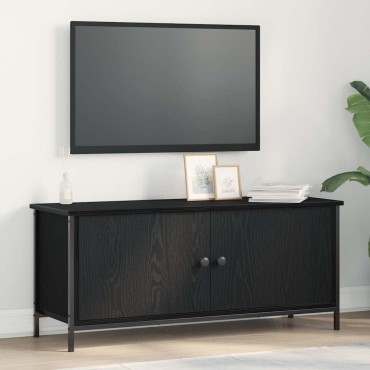 vidaXL Ντουλάπι TV 100x35x45cm Μαύρη Οξυά Επεξεργασμένο Ξύλο
