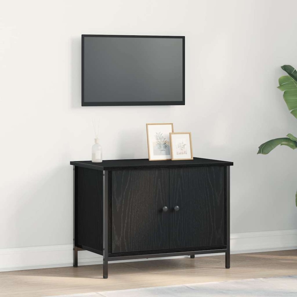vidaXL Ντουλάπι TV 60x35x45cm Μαύρη Οξυά Επεξεργασμένο Ξύλο