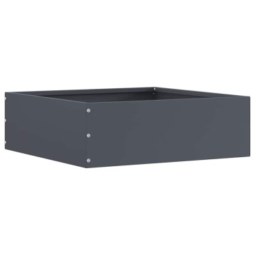 vidaXL Περίγραμμα γκαζόν Ανθρακί 40 x 40 x 13 cm Ατσάλι