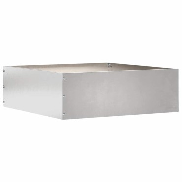 vidaXL Περίγραμμα γκαζόν Ασημί 40 x 40 x 13 cm Ανοξείδωτο ατσάλι