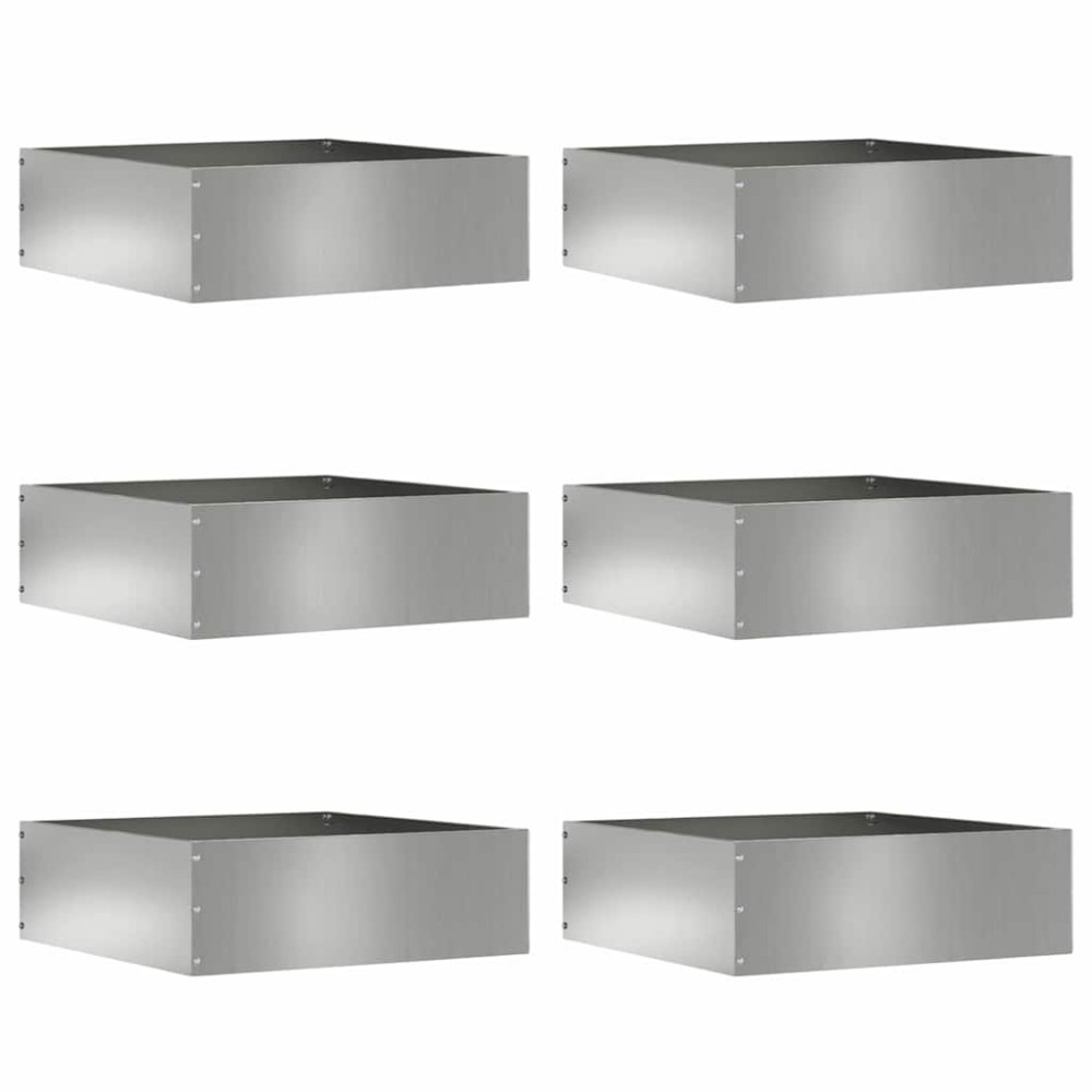 vidaXL Περίγραμμα γκαζόν 6 τμχ. 40 x 40 x 13 cm Επικαλυμμένος Χάλυβας