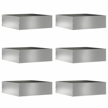 vidaXL Περίγραμμα γκαζόν 6 τμχ. 40 x 40 x 13 cm Επικαλυμμένος Χάλυβας