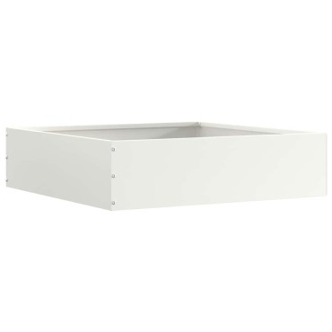 vidaXL Περίγραμμα γκαζόν Λευκό 50 x 50 x 13 εκ Ατσάλι