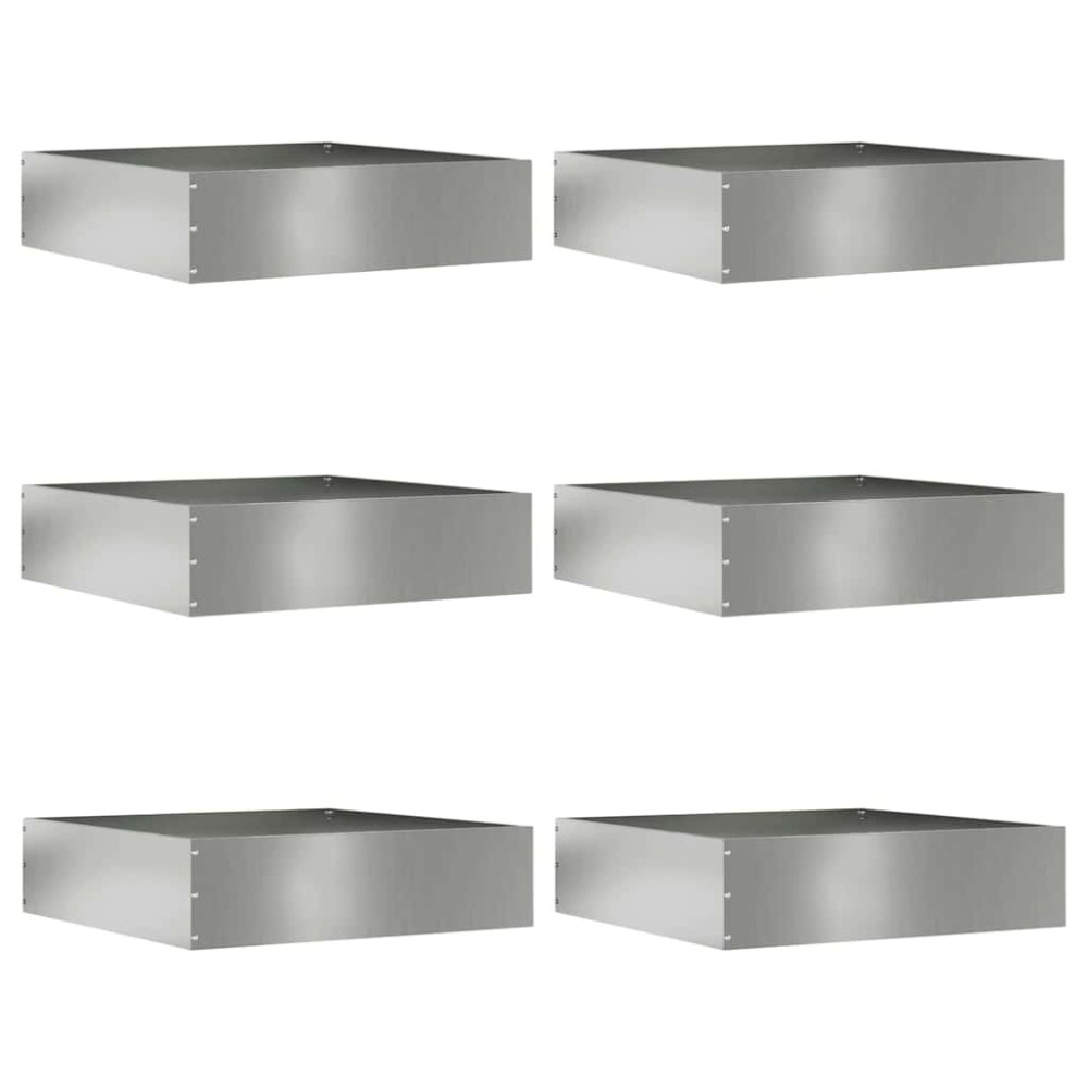 vidaXL Περίγραμμα γκαζόν 6 τμχ. 50 x 50 x 13 εκ Επικαλυμμένος Χάλυβας
