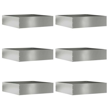 vidaXL Περίγραμμα γκαζόν 6 τμχ. 50 x 50 x 13 εκ Επικαλυμμένος Χάλυβας