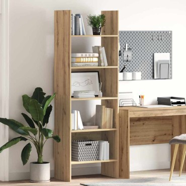 vidaXL Βιβλιοθήκη 5 επιπέδων 60x35x180 εκατοστά Επεξεργασμένο Ξύλο 60x35x180cm 1 τεμ.