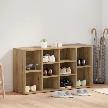 vidaXL Πάγκος για παπούτσια με ράφι Artisan Oak 103x30x54,5 εκ