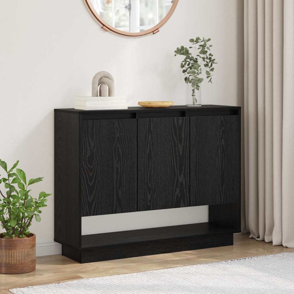 vidaXL Πλαϊνό γραφείο Μαύρη Οξυά 97x29x75cm Επεξεργασμένο Ξύλο 1 τεμ.