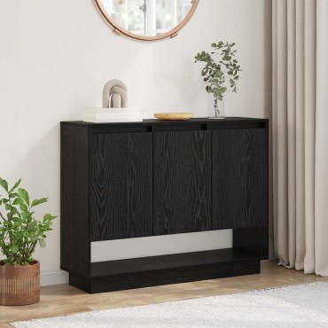 vidaXL Πλαϊνό γραφείο Μαύρη Οξυά 97x29x75cm Επεξεργασμένο Ξύλο 1 τεμ.