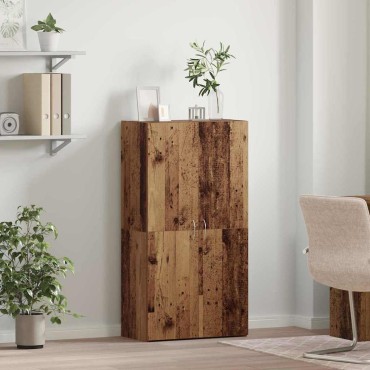 vidaXL Γραφείο Ντουλάπι Παλαιωμένο ξύλο 60x32x115cm