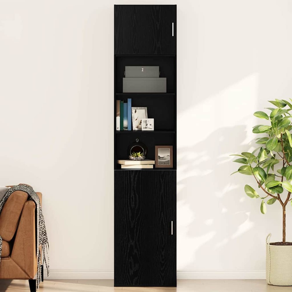 vidaXL Ντουλάπα Τοίχου Μαύρη δρυς 50x42.5x40cm 1 τεμ.