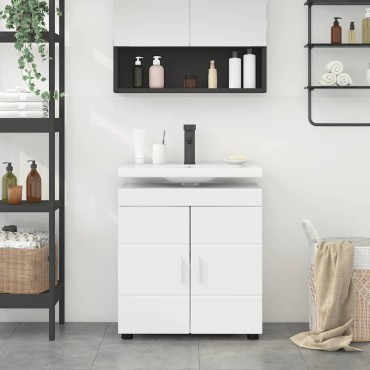 vidaXL Σετ Ντουλαπιών Μπάνιου TULUM Λευκό 60x34x63 εκ