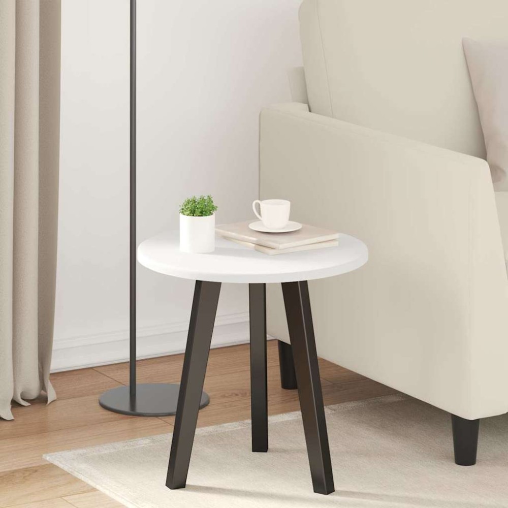 vidaXL Καπάκι τραπεζιού 40x1,5cm Γύρος Επεξεργασμένο Ξύλο Λευκό