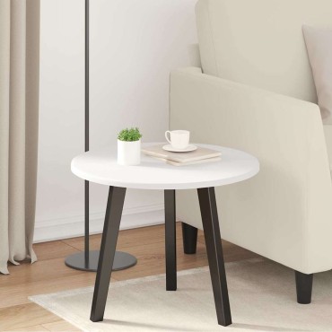 vidaXL Καπάκι τραπεζιού 50x1,5cm Γύρος Επεξεργασμένο Ξύλο Λευκό