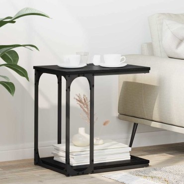 vidaXL Τραπεζάκι Πλευράς Μαύρη Οξυά 50x35x52cm Επεξεργασμένο Ξύλο 1 τεμ.