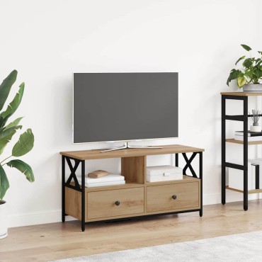 vidaXL Ντουλάπι TV 90x33x45cm Artisan Oak