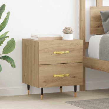 vidaXL Κομοδίνο Artisan Oak 40x35x47,5cm Επεξεργασμένο Ξύλο 1 τεμ.