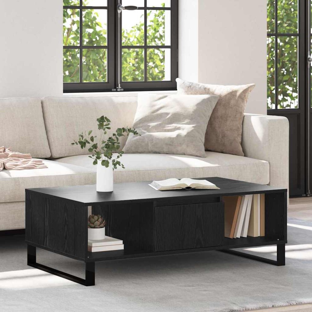 vidaXL Τραπεζάκι σαλονιού Μαύρη Οξυά 104x60x35cm 1 τεμ.