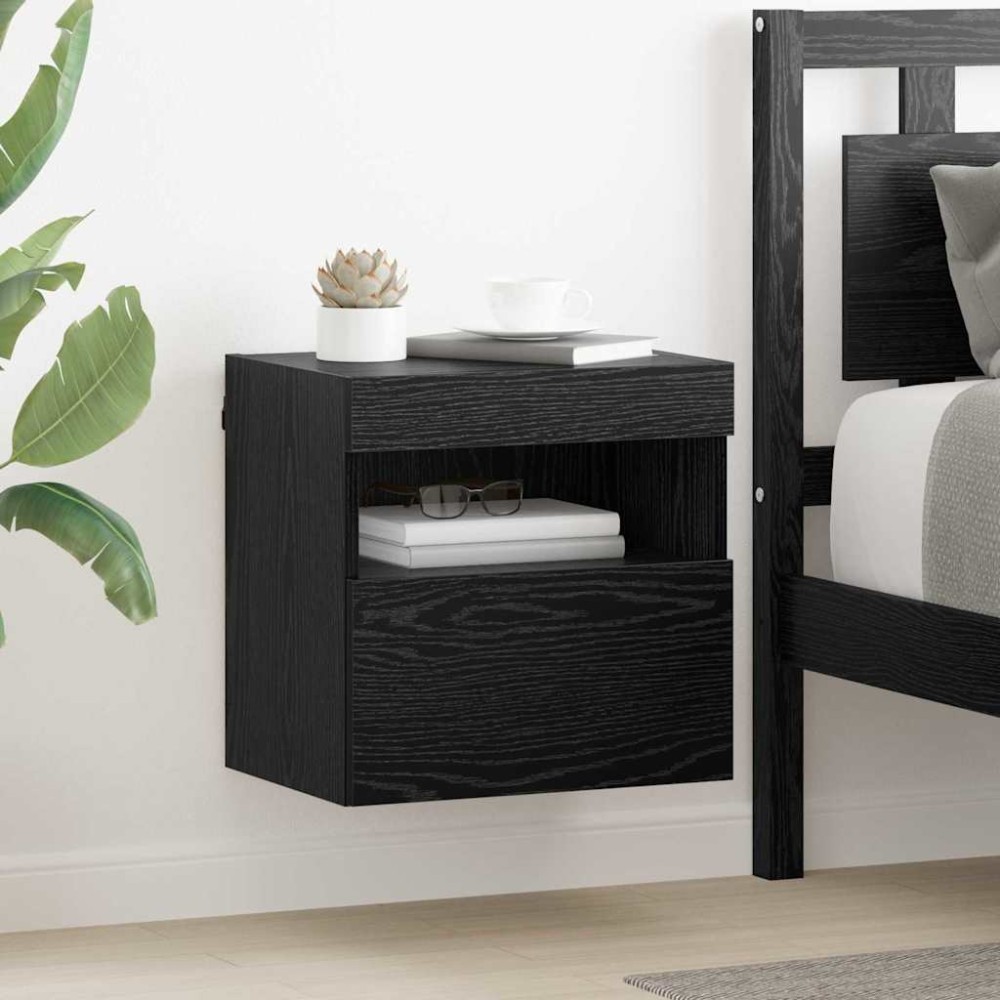 vidaXL Ντουλάπι Τηλεόρασης Τοίχου 40x30x40cm Μαύρη Οξυά