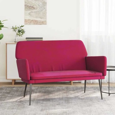 vidaXL Πάγκος μπορντό 108x79x79cm Βελούδινος 1 τεμ.