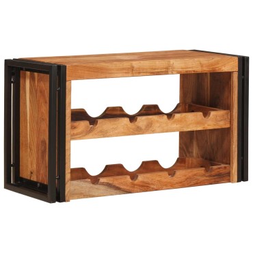 vidaXL Ράφι Κρασιού Καφέ 80x45x33cm Στερεό Ξύλο Ακακίας 1 τεμ.