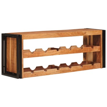vidaXL Ράφι Κρασιού Καφέ 120x45x33cm Στερεό Ξύλο Ακακίας 1 τεμ.