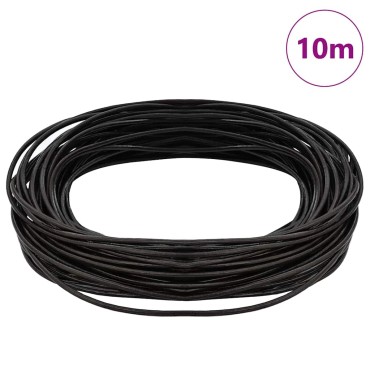 vidaXL Δερμάτινο σχοινί 1 Σκούρο Καφέ Ø1,5 χιλ. x 10 μ. Δέρμα