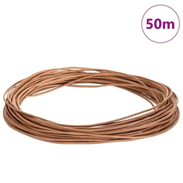 vidaXL Δερμάτινο σχοινί 1 Καφέ Ø2,5 χιλ. x 5 μ. Δέρμα