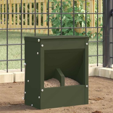 vidaXL Ταΐστρα Χαμστεριών Ελιά Πράσινη 20 x 12,5 x 25 εκ.