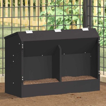 vidaXL Ταΐστρα Χαμστεριών Μαύρο 64.5 x 25.5 x 45.5 εκ.
