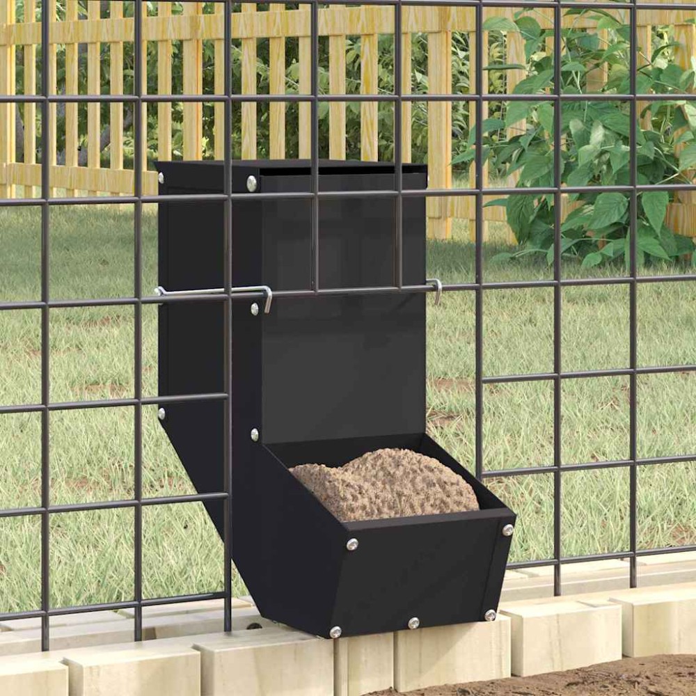 vidaXL Ταΐστρα Χαμστεριών Μαύρο 12,5 x 26 x 28,5 εκ