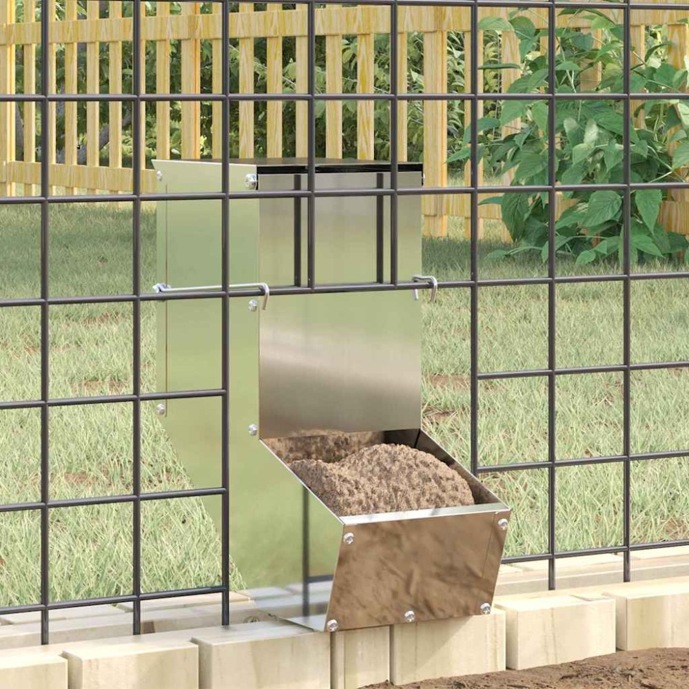 vidaXL Ταΐστρα Χαμστεριών Ασημί 12,5 x 26 x 28,5 εκ