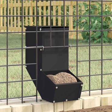 vidaXL Ταΐστρα Χαμστεριών Μαύρο 12,5 x 26 x 28,5 εκ