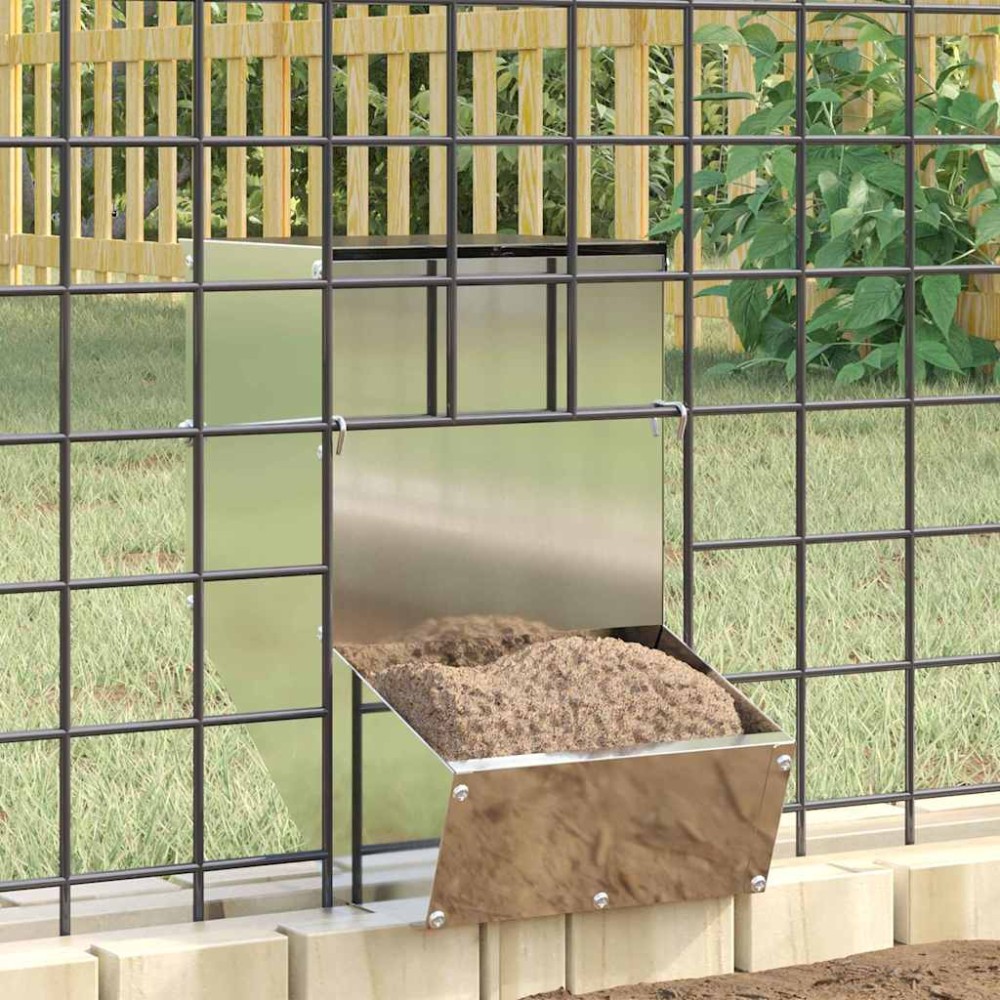 vidaXL Ταΐστρα Χαμστεριών Ασημί 17,5 x 26 x 28,5 εκ