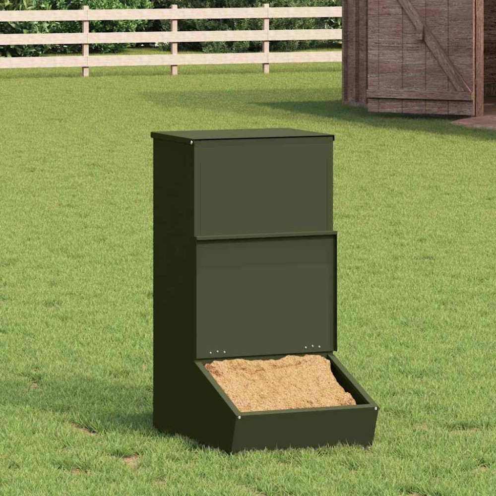 vidaXL Ταΐστρα Γουρουνιών Ελιά Πράσινη 55 x 38 x 76 εκ.