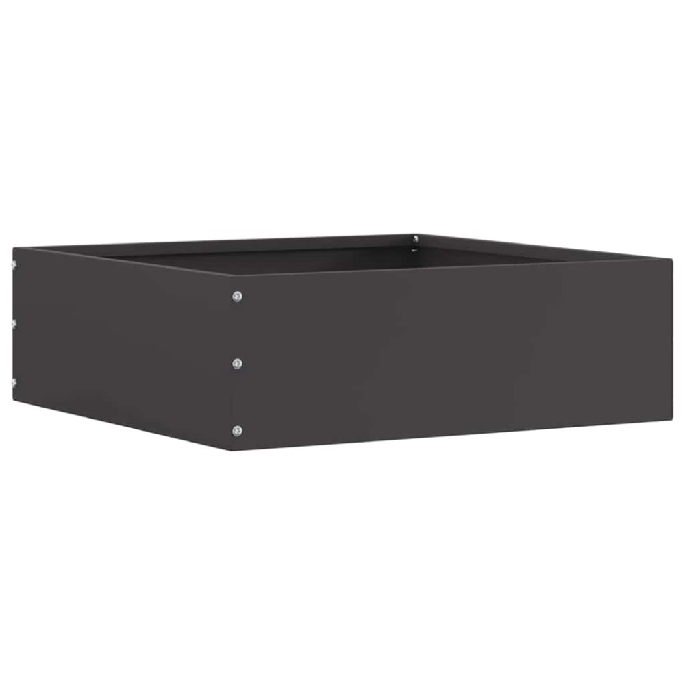 vidaXL Περίγραμμα γκαζόν Μαύρο 40 x 40 x 13 cm Ατσάλι
