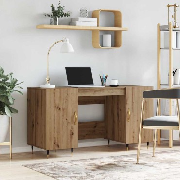 vidaXL Γραφείο artisan δρυς Επεξεργασμένο ξύλο 140x50x75cm 1 τεμ.