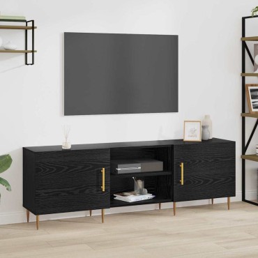 vidaXL Ντουλάπι TV 150x30x50cm Μαύρη δρυς Επεξεργασμένο ξύλο