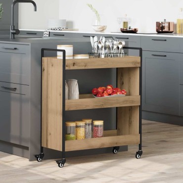 vidaXL Καρότσι Κουζίνας Artisan Oak 70x30x82cm Επεξεργασμένο Ξύλο 1 τεμ.