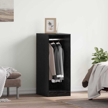 vidaXL Ντουλάπι με ράφι με αποθήκευση Μαύρη Οξυά 41 x 48 x 102 εκ