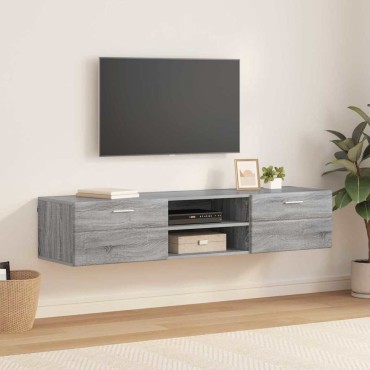 vidaXL Ξύλινο Ντουλάπι 150x39x30cm Γκρίζο Σονομα