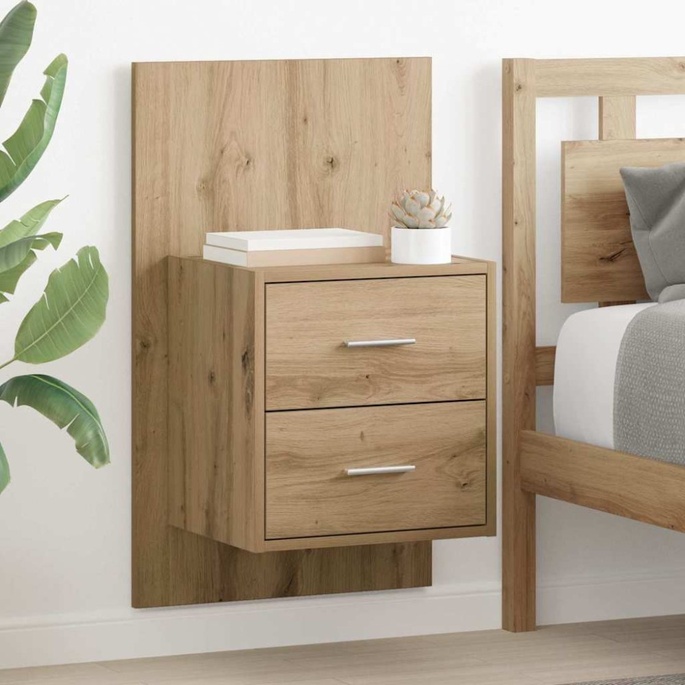 vidaXL Τοίχου κομοδίνο 2 τεμ. Artisan Oak 48,5x32,5x80 εκ