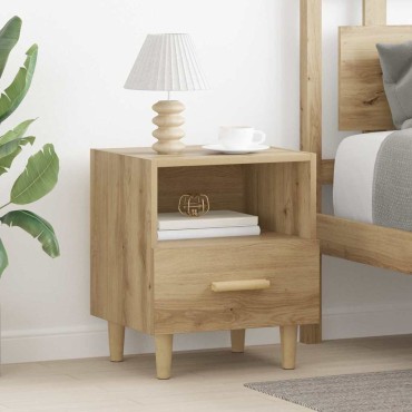 vidaXL Κομοδίνο Artisan Oak 40x35x47cm Επεξεργασμένο Ξύλο 1 τεμ.