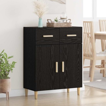 vidaXL Πλαϊνό γραφείο Μαύρη δρυς 34x69.5x89cm Επεξεργασμένο Ξύλο 1 τεμ.