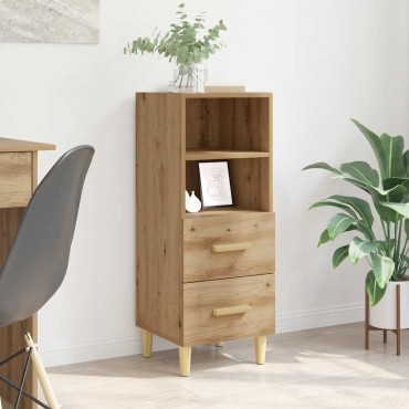 vidaXL Πλαϊνό γραφείο artisan δρυς 34x34.5x90 εκ 1 τεμ.