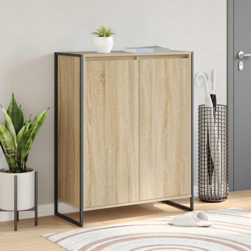 vidaXL Ντουλάπα Παπουτσιών Σονόμα 79x36x100cm Επεξεργασμένο Ξύλο 1 τεμ.