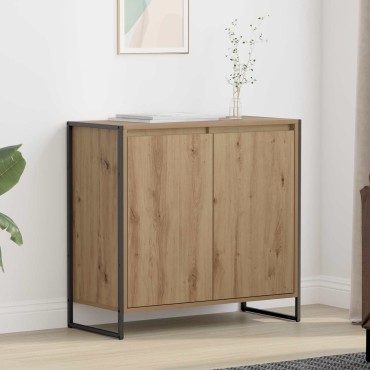 vidaXL Βοηθητικό ντουλάπι Artisan Δρυς 79x36x75 εκ 1 τεμ.