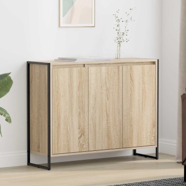 vidaXL Βοηθητικό ντουλάπι Sonoma Δρυς 96,5x30x75 εκ 1 τεμ.