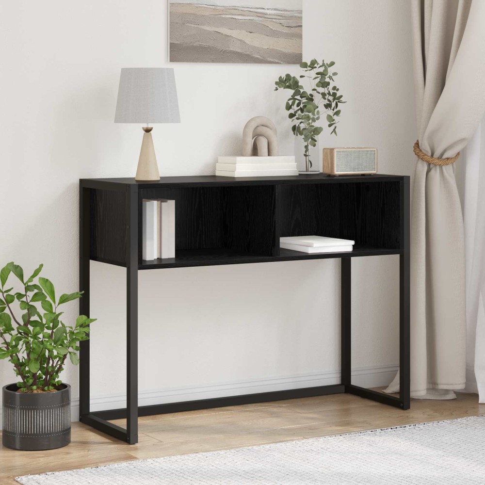 vidaXL End Table Μαύρη Οξυά 100x36x75cm Επεξεργασμένο Ξύλο